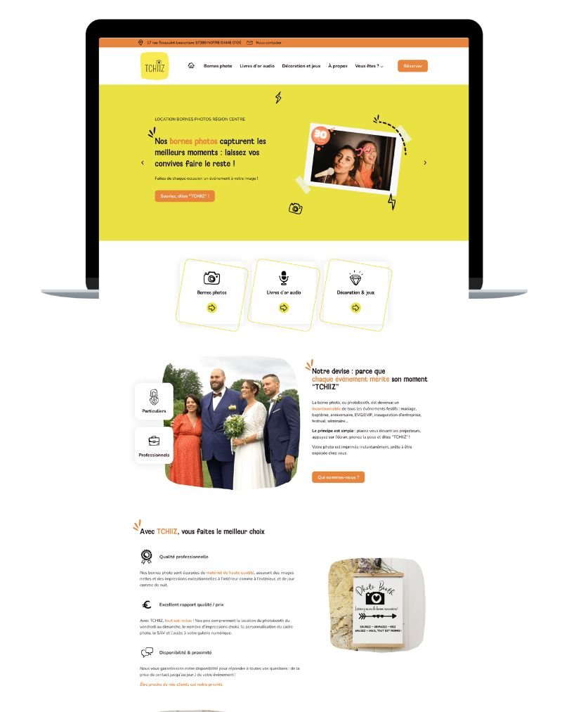 Développement sur mesure d'un site internet bornes photos blois tours orléans